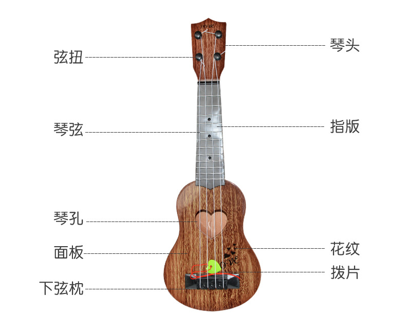 儿童乐器仿真尤克里里宝宝玩具初学小吉他厂家直供新款一件代发详情5