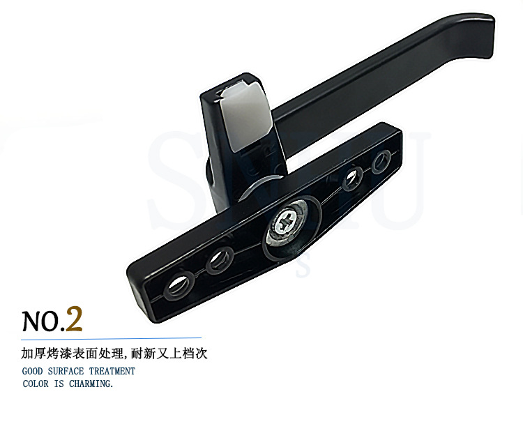 50 aluminum alloy window handle, flat-opening door and window single-point 7-shaped thickened handle, window pull, outward-sliding window lock, aluminum alloy pic 6