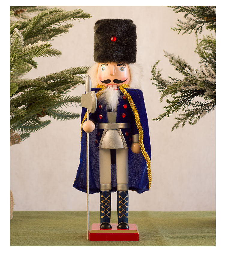 New mixed batch 38CM European-style cape Christmas hotel decoration item, holiday gift Nutcracker puppet figure pic 12