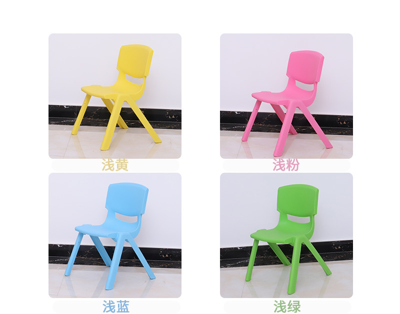 幼儿园椅子 加厚儿童塑料靠背椅 学生椅成人椅培训班凳子厂家批发详情9