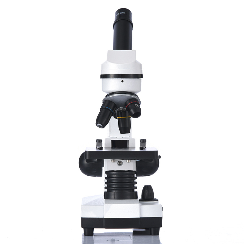1600X zoom microscope, 3-hole outward-tilt converter microscope, laboratory biological microscope, adjustable pic 10