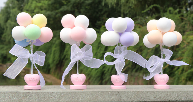 Wholesale of cute, creative and personalized macaron-colored car decorations for car ornaments, love declaration balloons, and car interiors pic 17