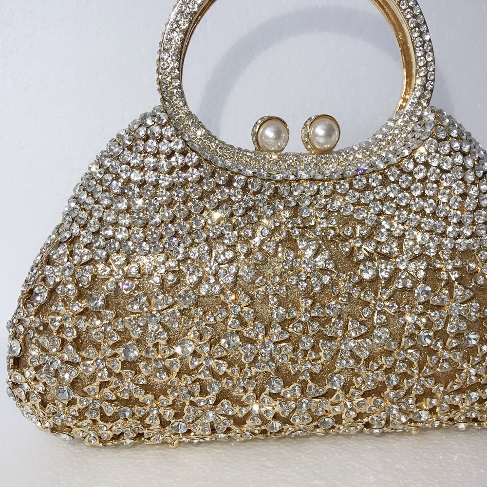 BL086 AliExpress Water Diamond Bag, Perforated Metal diamond-encrusted Dinner Bag, Full Diamond handbag for Foreign Trade Ladies, Banquet Bag pic 28