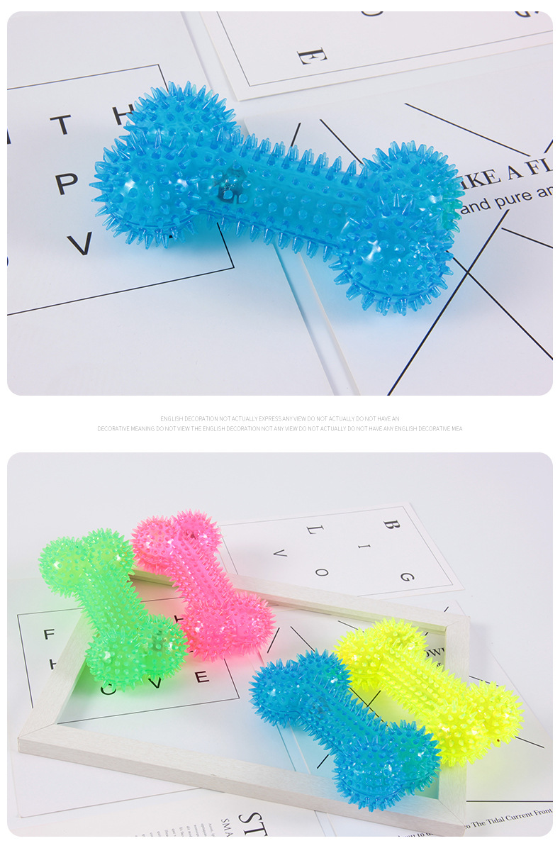 厂家直销宠物玩具狗狗骨头TRP闪光玩具磨牙洁齿耐咬发声骨头现货详情8