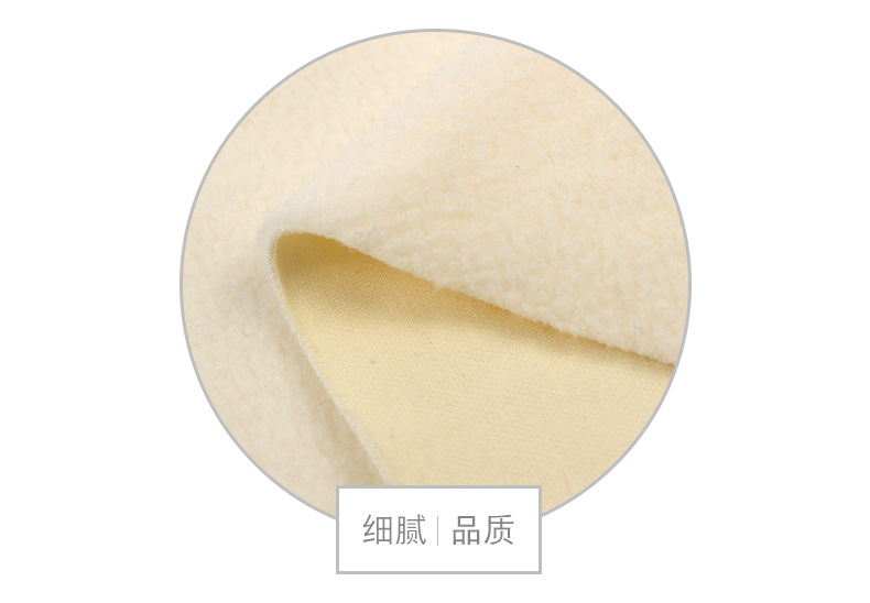 棉摇粒绒米色单面加绒秋冬加厚保暖卫衣外套时装运动服面料厂家详情9