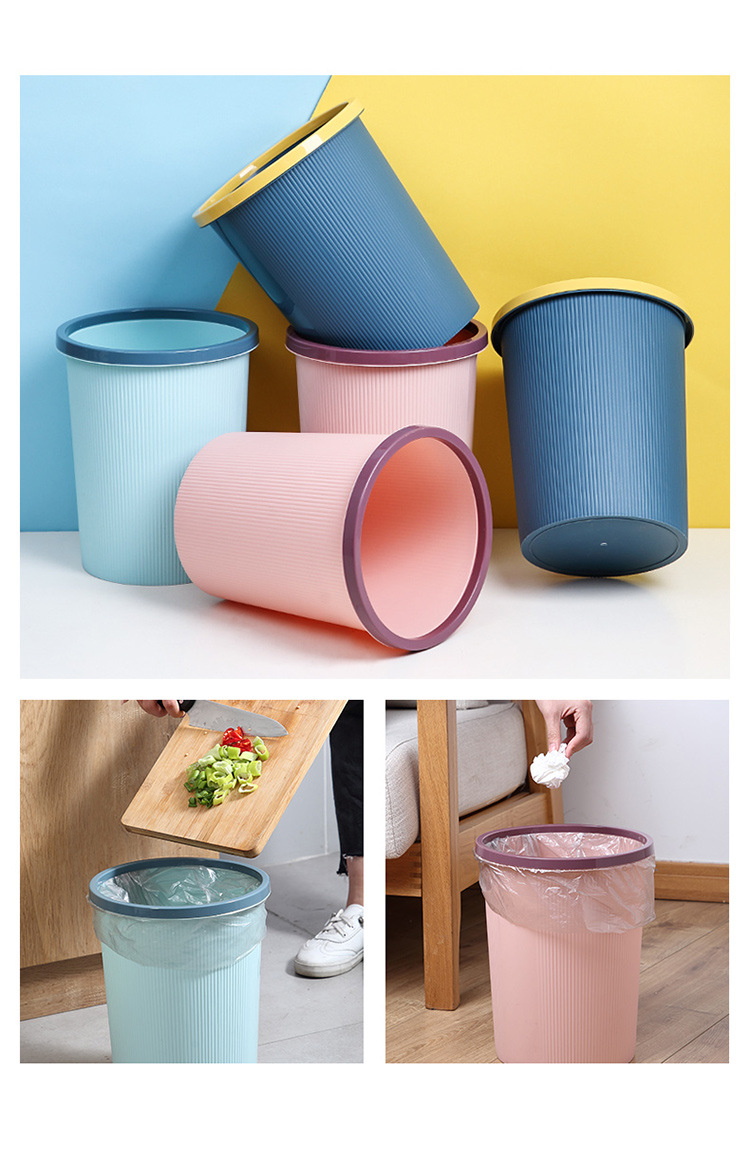 家用分类垃圾桶大号塑料创意卫生间厨房压圈无盖垃圾筒客厅垃圾篓详情13