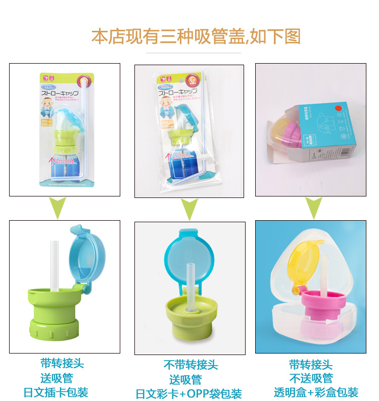 日式母婴用品宝宝吸管盖儿童便携式瓶装饮料防溢喝水防呛吸管带盖详情27