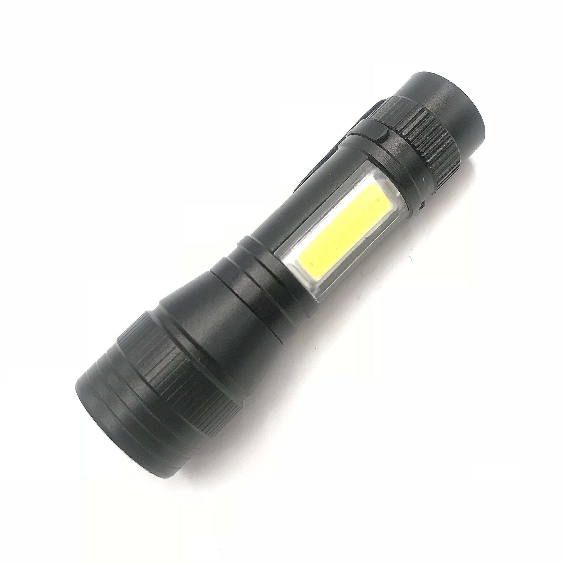 Factory direct supply of LED high-intensity flashlights, aluminum alloy COB flashlights, mini small flashlights, USB charging pic 3