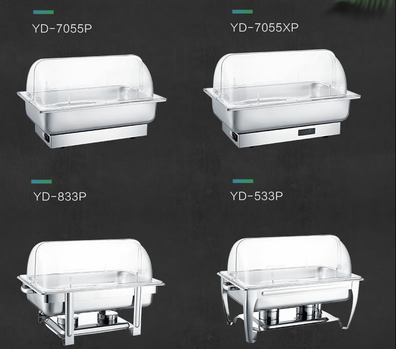 Rectangular temperature-adjustable PC cover buffet stove, commercial banquet stove, electric heating, heat preservation, multi-functional and energy-saving pic 3