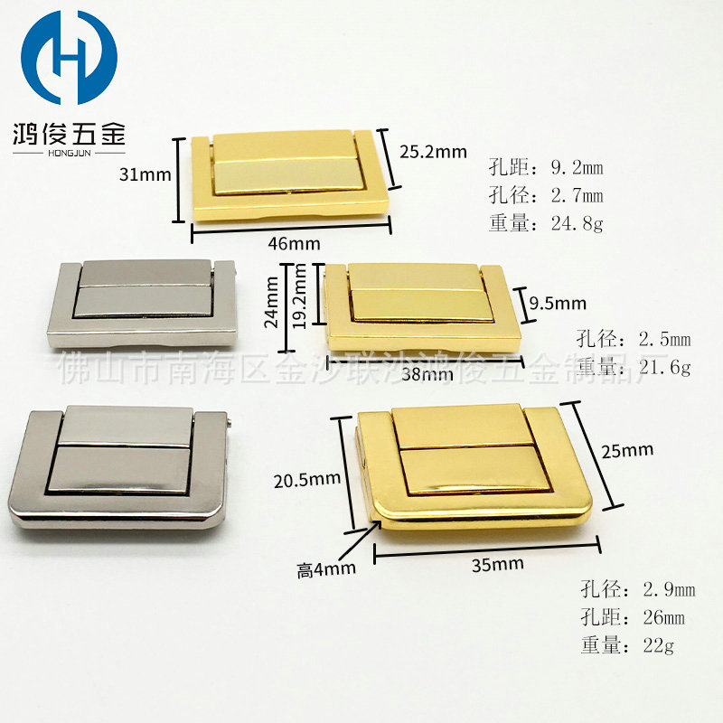 The manufacturer supplies die-cast square lock Japanese character buckle jewelry boxes, wooden boxes, lock buckle jewelry box accessories pic 6