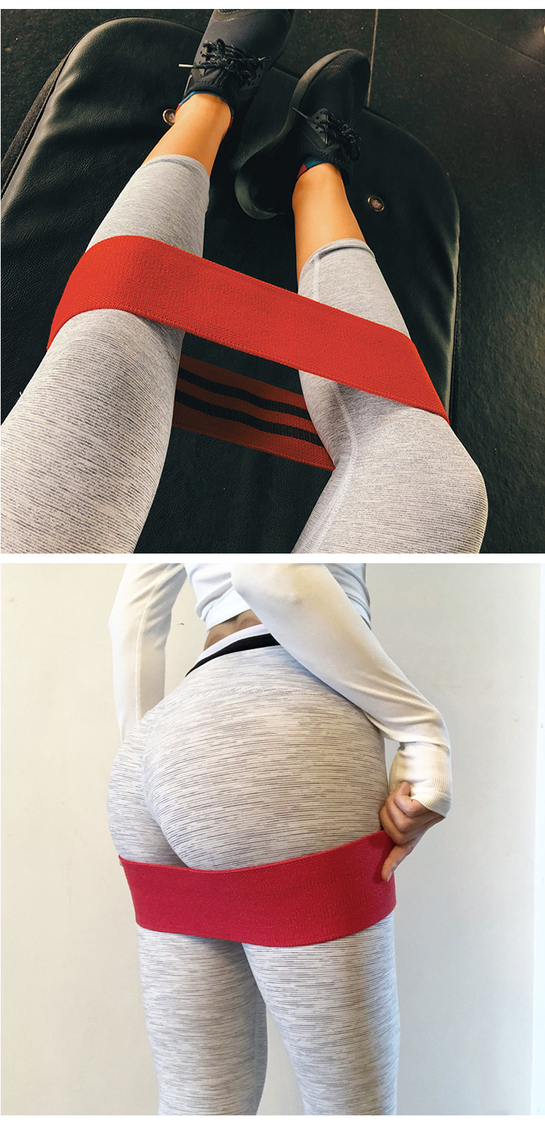 瑜伽阻力带伸展阻力圈可调节美臀圈乳胶防滑弹力翘臀圈深蹲拉力带详情8