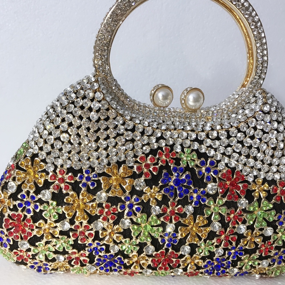 BL086 AliExpress Water Diamond Bag, Perforated Metal diamond-encrusted Dinner Bag, Full Diamond handbag for Foreign Trade Ladies, Banquet Bag pic 19