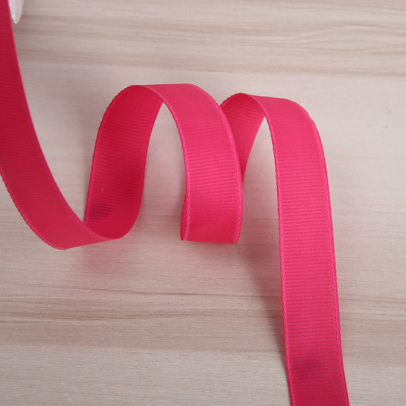 厂家批发现货螺纹丝带服装织带涤纶罗纹带头饰彩带可定颜色详情6