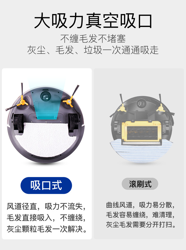 扫地机器人智能自动回充扫吸拖一体智能家用电器路径规划详情6