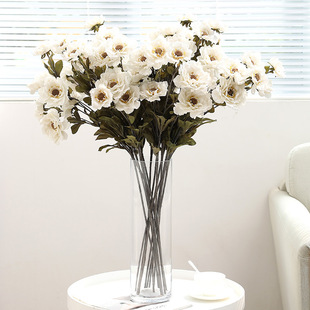 手感保湿仿真玫瑰花酒店家居客厅装饰假花Artificialflower大红详情6