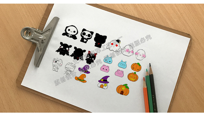 New cute pumpkin lantern, ghost vampire and creative keychain for Halloween micro-landscape succulent ornaments pic 39