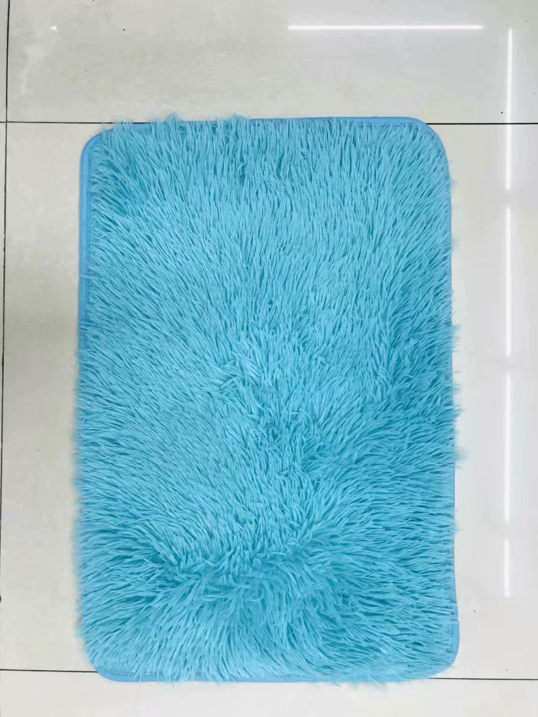 Color sólido monocromo pelo fino pelo largo fruta verde cama dormitorio ventana del viento cojín puerta cojín absorbente baño pic 18