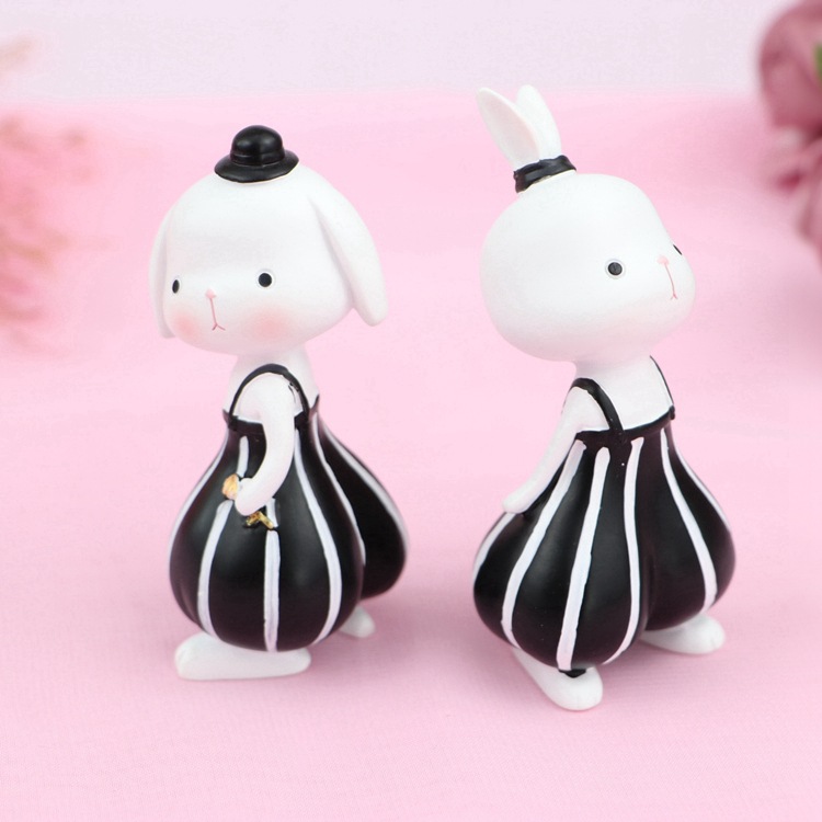 国潮卡通桑迪兔摆件树脂工艺品家居客厅桌面装饰网红兔子生肖节日礼物详情12