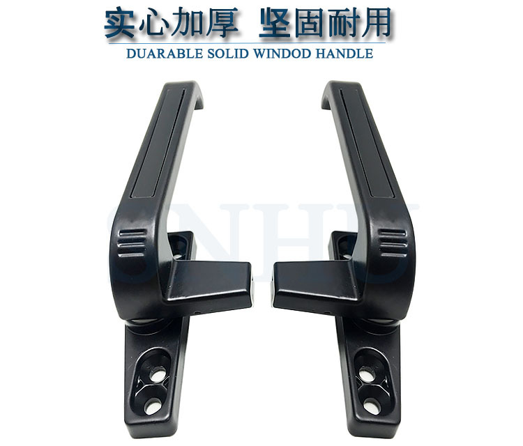 50 aluminum alloy window handle, flat-opening door and window single-point 7-shaped thickened handle, window pull, outward-sliding window lock, aluminum alloy pic 2