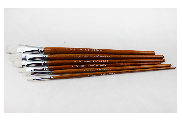 Venta directa de fábrica nikolipingfeng set pinceles 6 piezas montado pólo largo gouache acuarela pintura de arte lápiz especial pic 10
