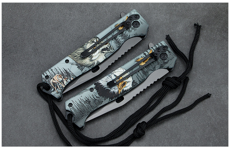 Outdoor folding knife, high-hardness survival fruit knife, portable knife, sharp self-defense knife, folding knife pic 10