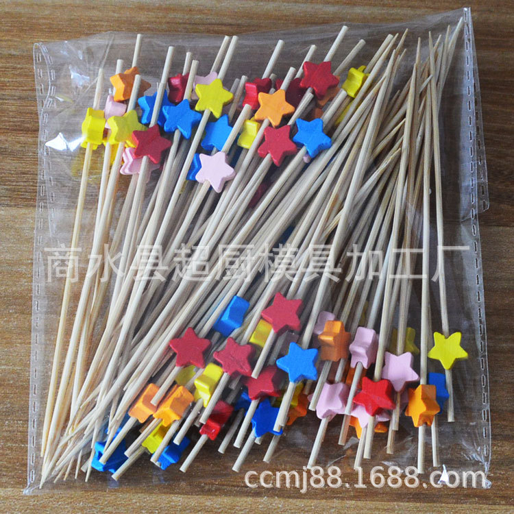 Fruit skewers, fruit forks, watermelon, strawberry disposable art bamboo skewers, cocktail toothpicks, creative flower strings, factory wholesale pic 14