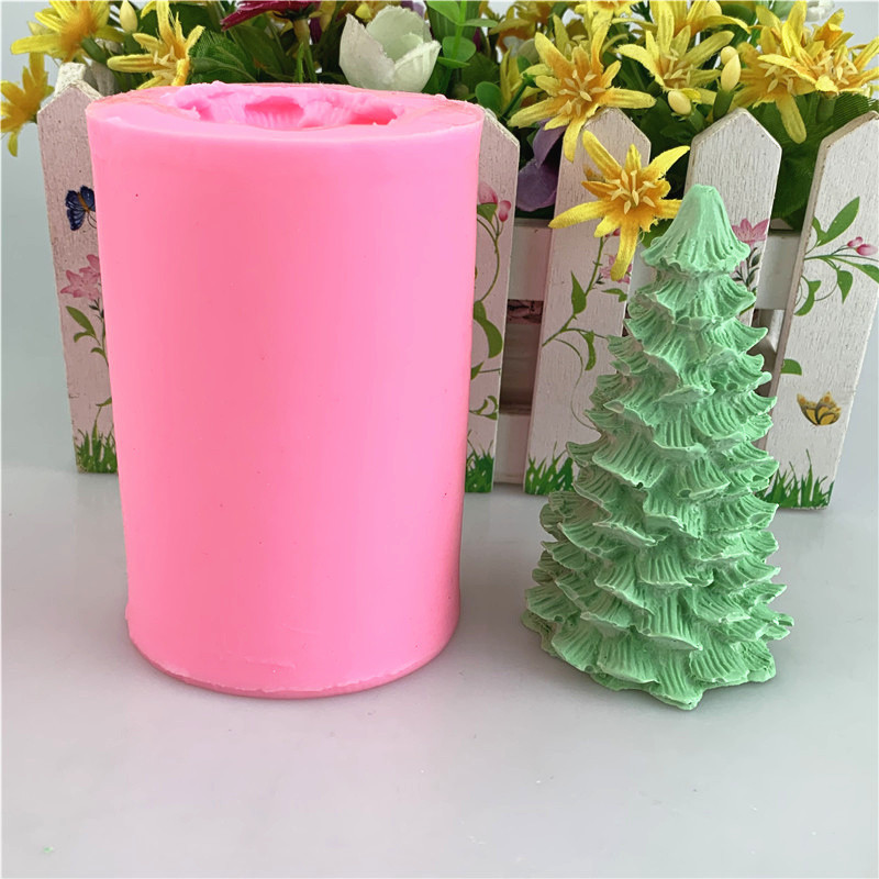 3D立体大小号圣诞树硅胶模具蜡烛香薰石膏滴胶手工皂慕斯蛋糕模多详情9