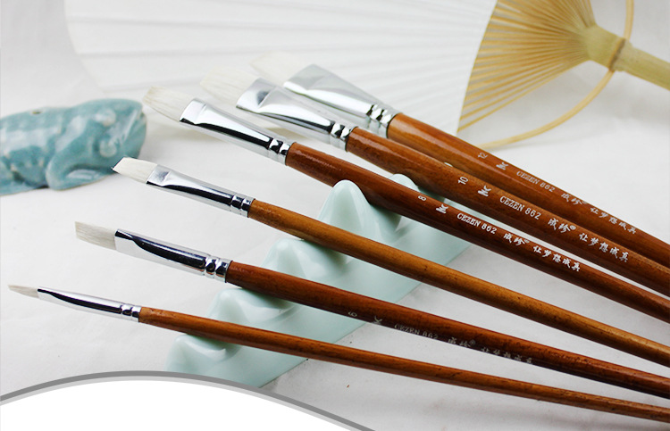 Venta directa de fábrica nikolipingfeng set pinceles 6 piezas montado pólo largo gouache acuarela pintura de arte lápiz especial pic 6