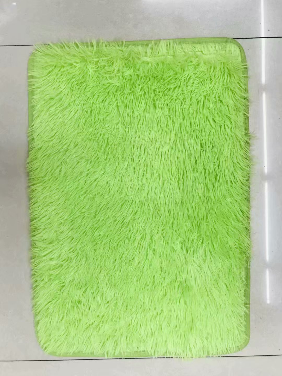 Color sólido monocromo pelo fino pelo largo fruta verde cama dormitorio ventana del viento cojín puerta cojín absorbente baño pic 15