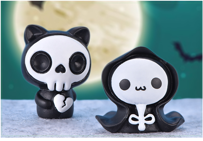 New cute pumpkin lantern, ghost vampire and creative keychain for Halloween micro-landscape succulent ornaments pic 42