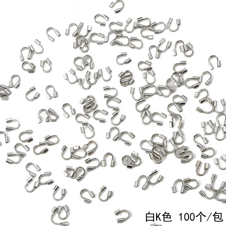 Iron U-shaped tail buckle opening positioning buckle, diy material for necklace and bracelet accessories, 100 pieces per bag pic 5