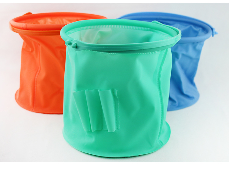 Chengzhen plastic water bucket, shrink, compress, fold, portable water bucket, drawing pen washing bucket, mini water bucket, outdoor car pic 4