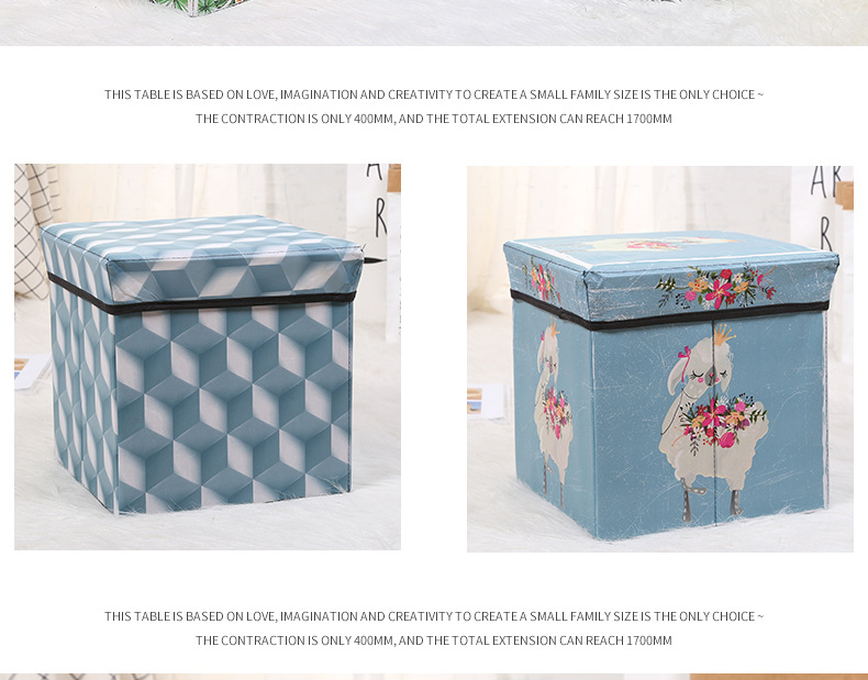 New fashionable large-capacity storage stools that can seat people, non-woven fabric storage stools, and various styles of storage boxes are available for wholesale from the manufacturer pic 19