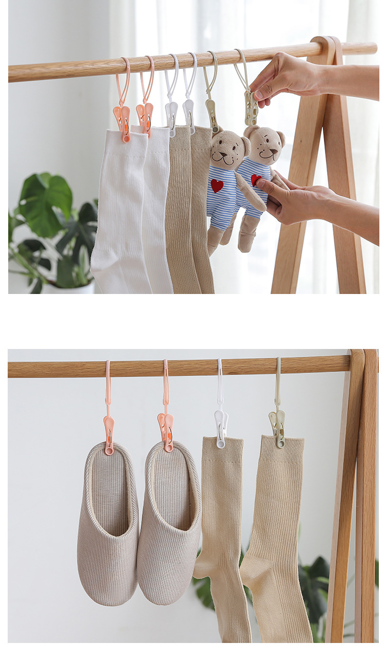 A2717晾晒塑料夹子晾衣夹索带衣夹便携夹凉衣夹家用小夹子详情12