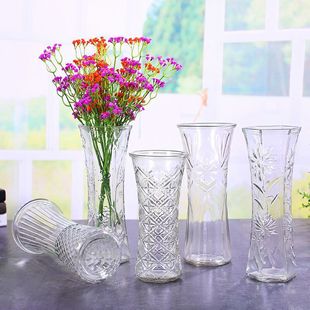 Creative European-style glass vases, transparent hydroponic bottles, flower arrangement vases, living room ornaments, fresh and colorful origami vases pic 27
