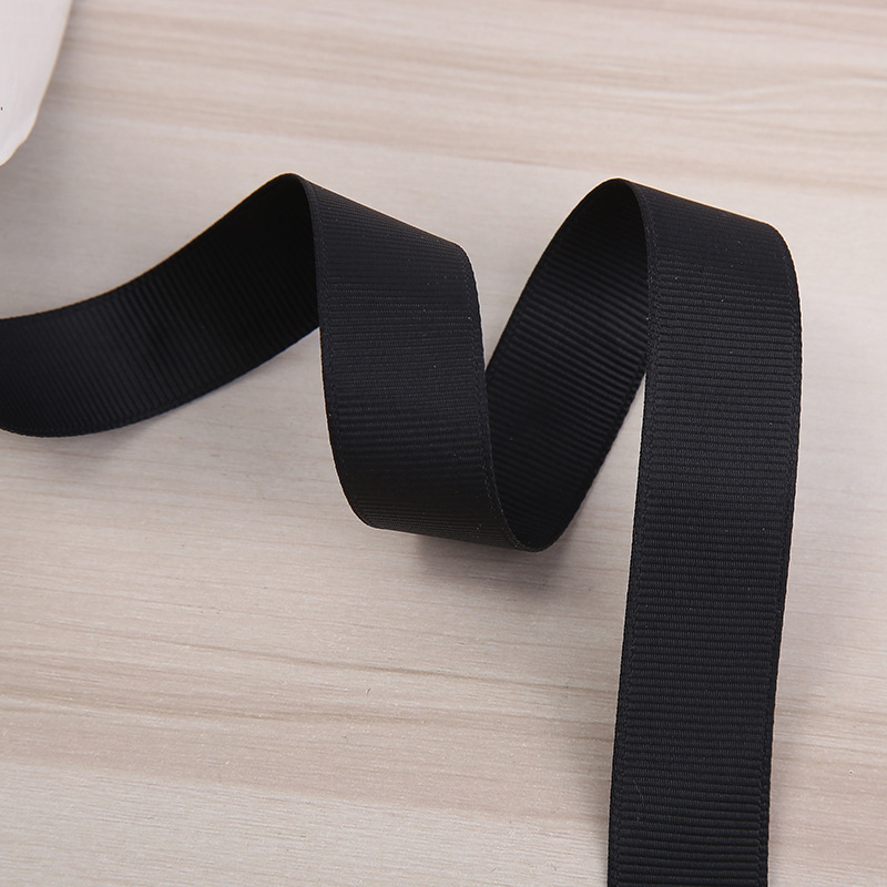 厂家批发现货螺纹丝带服装织带涤纶罗纹带头饰彩带可定颜色详情3