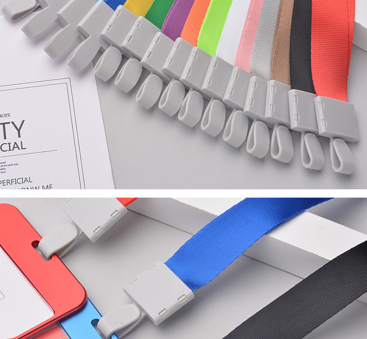 2.0cm one-piece grey buckle rope, ID card hanging rope, brand rope, work ID card hanging rope can be printed with logo pic 17