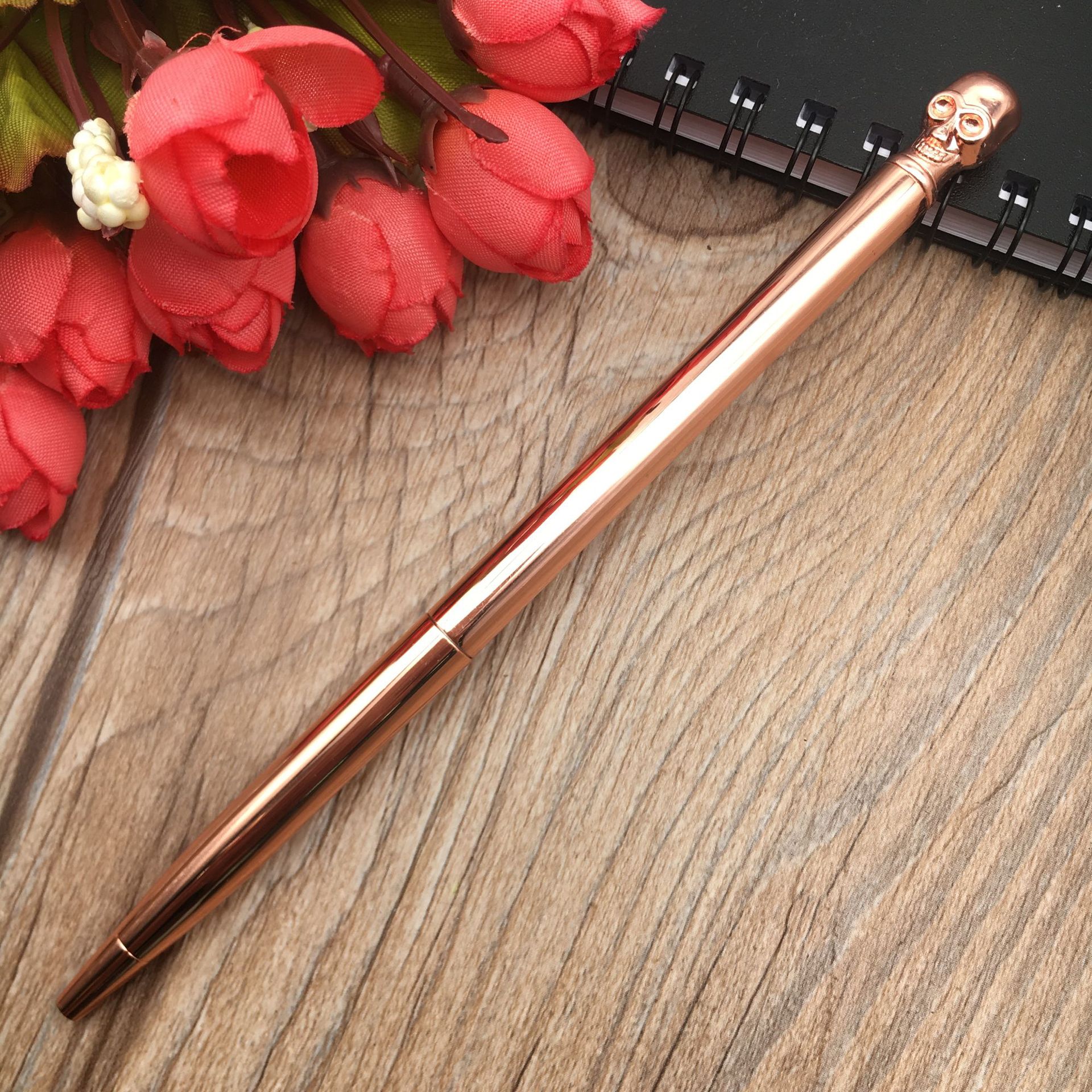 In stock: Cute Japanese and Korean skull ballpoint pens, large-head ballpoint pens, cartoon-shaped ballpoint pens that can print logos pic 6