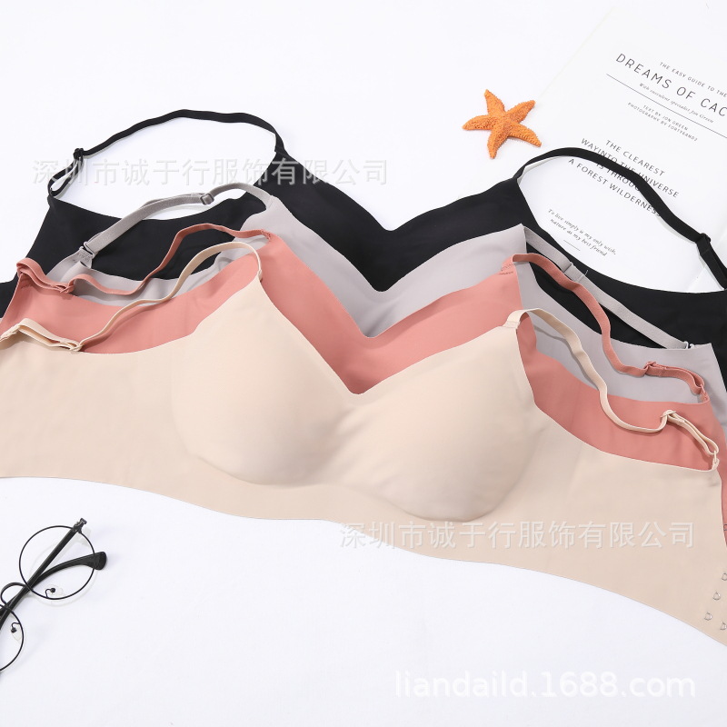 日本无痕内衣胸罩女聚拢舒适美背纯色透气莫代尔收副乳u型文胸详情6