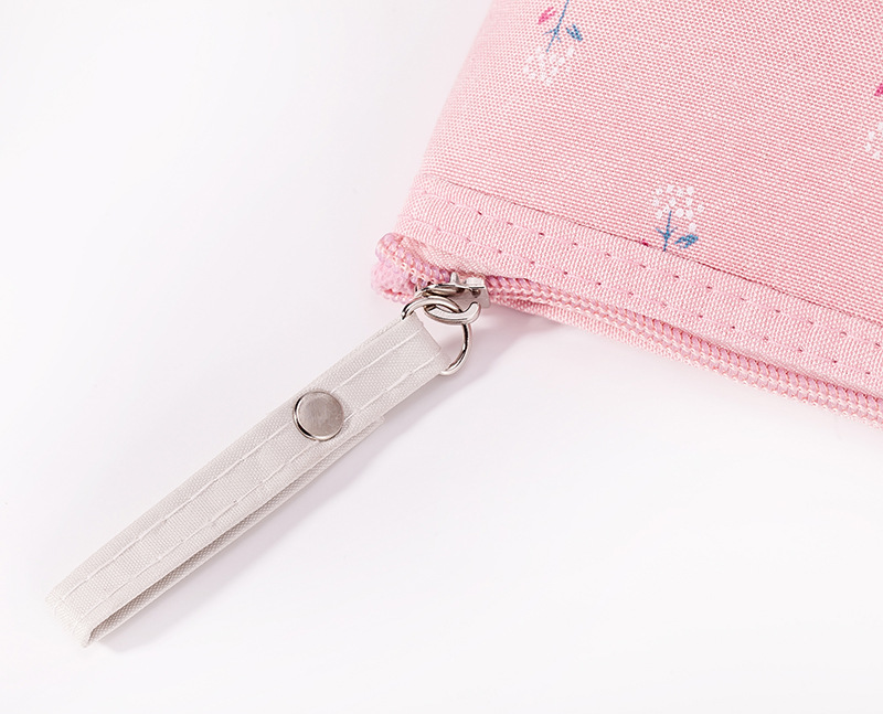 Japanese and Korean canvas waterproof makeup bag for women, portable InS-style flower large-capacity pen case for girls, storage bag and toiletry bag pic 9