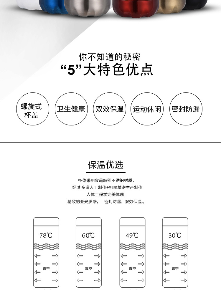 双层304不锈钢保温杯大容量可乐瓶运动水杯车载创意广告礼品杯子详情4