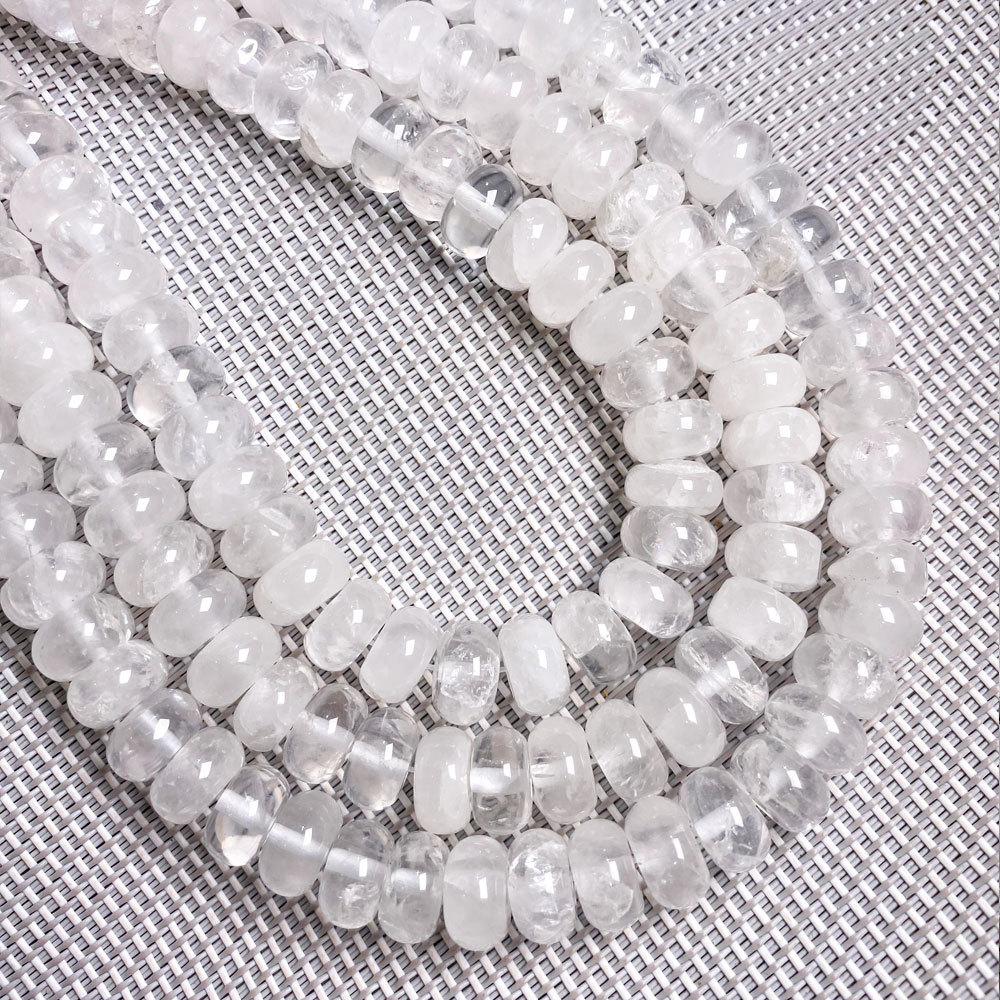 6*10mm天然石水晶算盘珠散珠DIY手链饰品定位珠隔片串珠半成品详情27