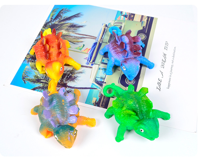 TPR新奇特搞怪整人吹气恐龙发泄球波波球解压玩具厂家直销卡通气模充气玩具详情9