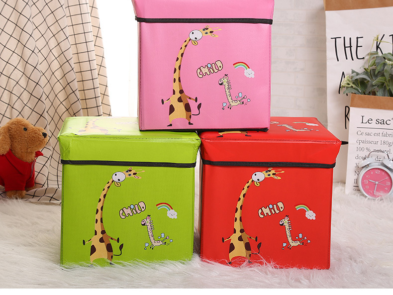 Cross-border bestseller creative storage stool, cartoon shoe-changing stool, laminated waterproof underwear, fabric home goods storage box pic 18