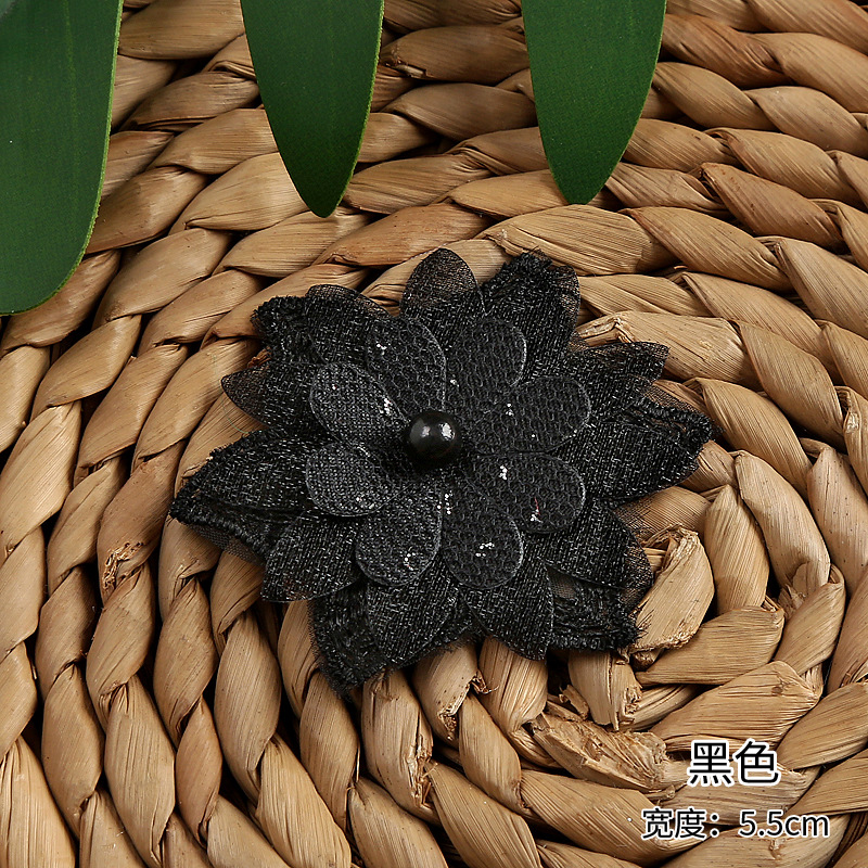 New multi-color three-layer three-dimensional beaded organza flower three-layer organza lace accessory clothing accessories pic 12