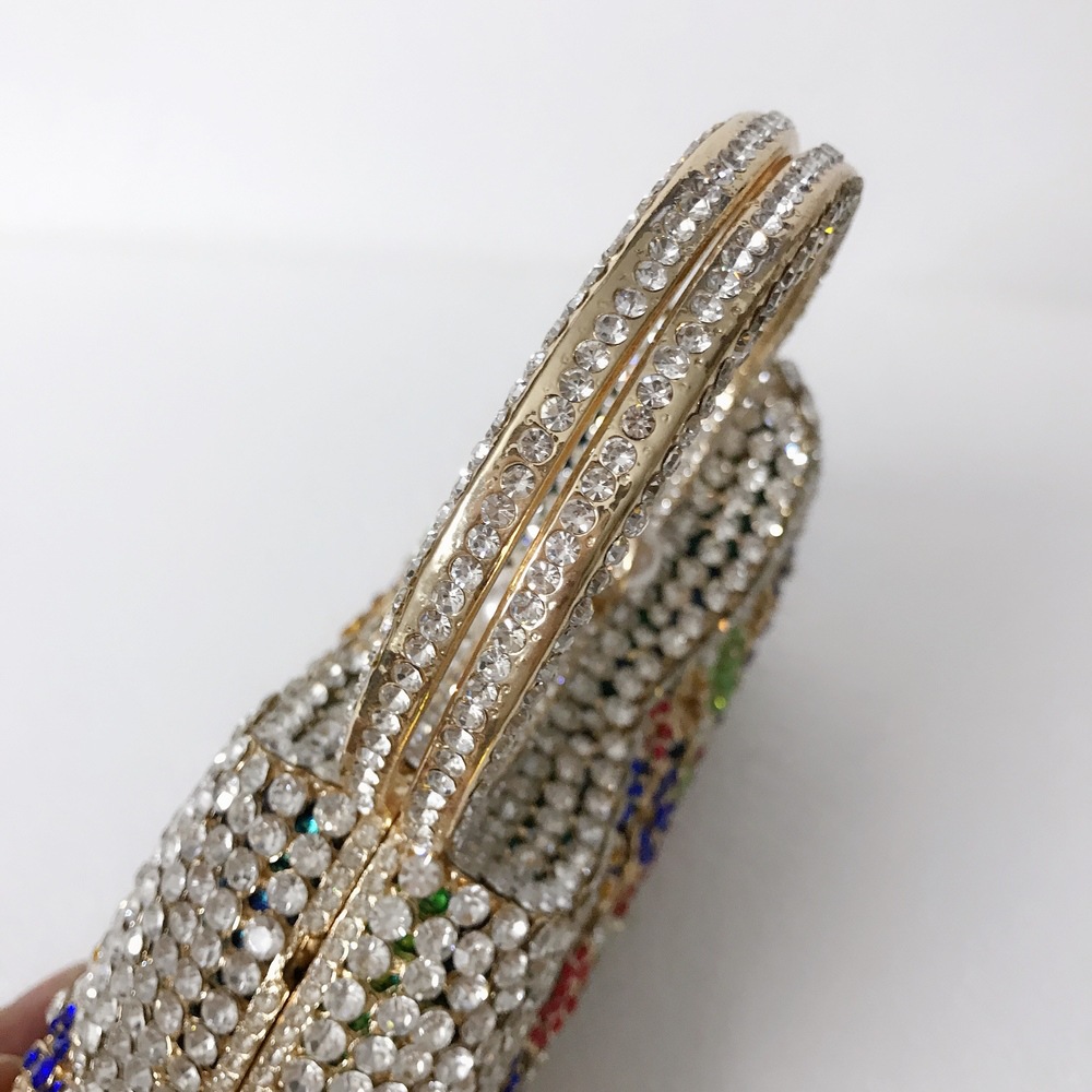 BL086 AliExpress Water Diamond Bag, Perforated Metal diamond-encrusted Dinner Bag, Full Diamond handbag for Foreign Trade Ladies, Banquet Bag pic 16