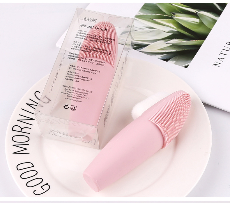 卓尔雅面部清洁刷软毛硅胶美容洗脸刷家用洁面仪小蛮腰护肤工具详情15