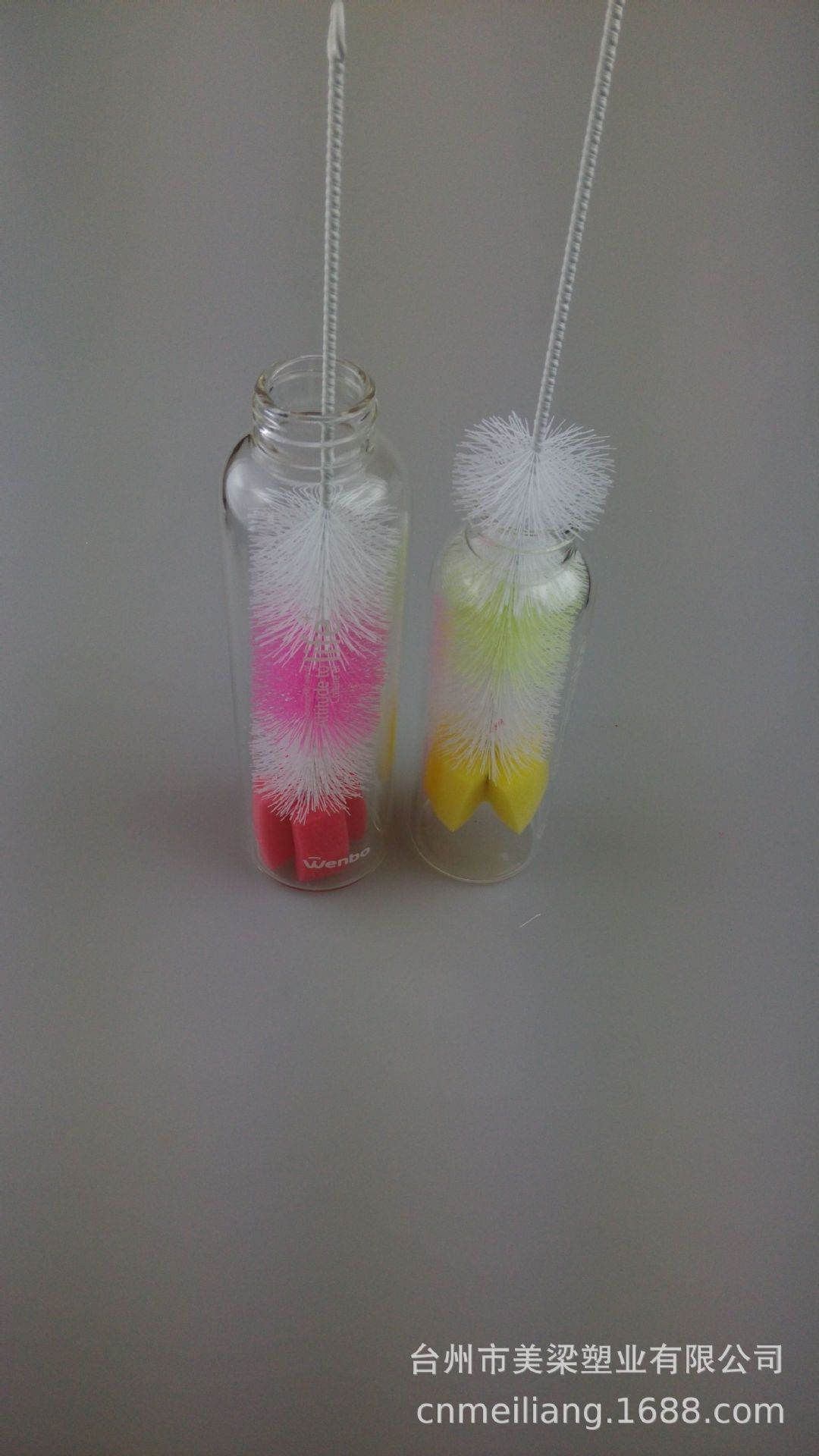 海绵头长柄奶瓶刷 红酒杯刷 保温杯瓶刷 茶壶清洁刷百货批发详情7