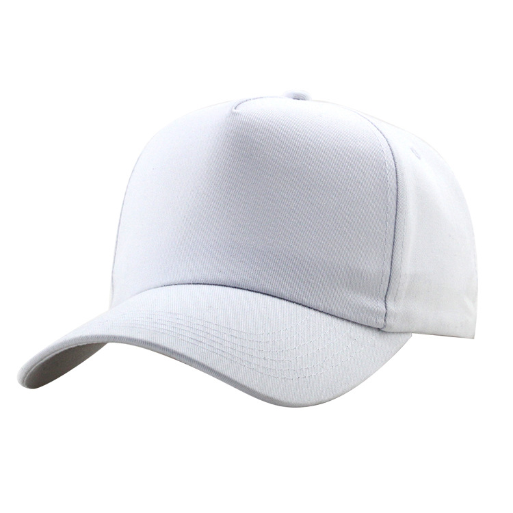 Five-piece baseball caps, blank caps, black and white pure cotton LOGO baseball caps, all-season sunshades, in stock and wholesale for foreign trade factory pic 7