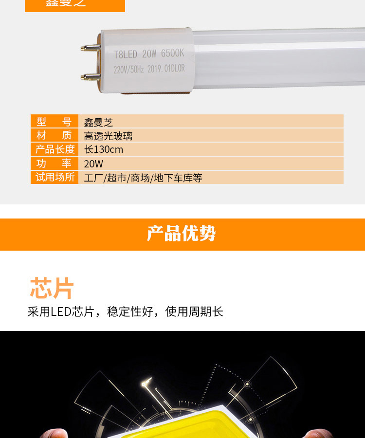 【LED Tubes 】 Wholesale of high-brightness and energy-saving LED tubes from the manufacturer, 1.3-meter 16W multi-brand led tubes pic 6